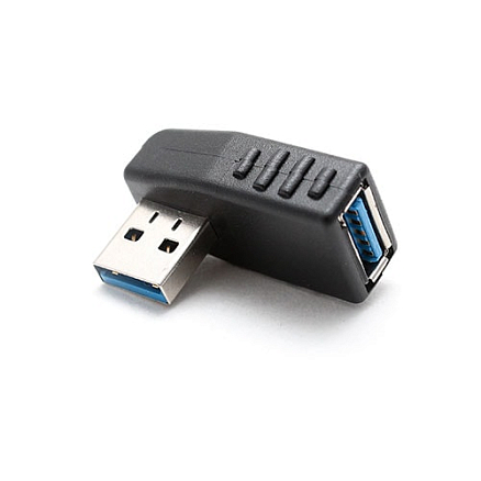 Адаптер USB 3.0 папа - USB мама угловой
