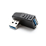 Адаптер USB 3.0 папа - USB мама угловой