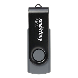 Флешка Smartbuy Twist 64Gb USB 2.0 черная