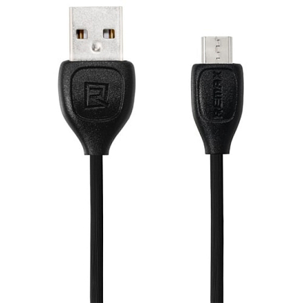 Кабель USB - MicroUSB для зарядки 1 м 1.3А Remax Lesu черный