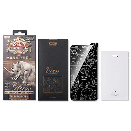 Защитное стекло для iPhone 12 Pro Max на весь экран противоударное Remax Sino 3D матовое черное