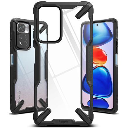 Чехол для Xiaomi Redmi Note 11 Pro+ гибридный Ringke Fusion X со светящимися вставками черный