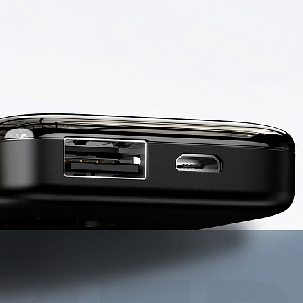 USB 2.0 HUB (разветвитель) на 4 порта Baseus Fully folded с питанием MicroUSB черный