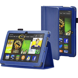 Чехол для Amazon Kindle Fire HDX 7 кожаный NOVA-01 синий