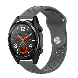 Ремешок-браслет для Huawei Watch GT, GT 2 46 мм силиконовый Nova New Nike серый
