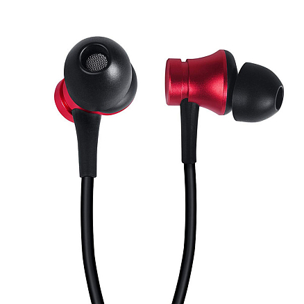 Наушники Xiaomi Basic вакуумные c микрофоном черно-красные