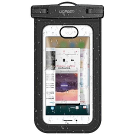 Водонепроницаемый чехол для телефона до 6.3 дюйма Ugreen черный