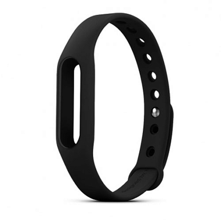 Сменный браслет для Xiaomi Mi Band силиконовый оригинальный черный