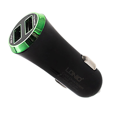 Зарядное устройство автомобильное с двумя USB входами 3.4А Ldnio DL-C27 черное