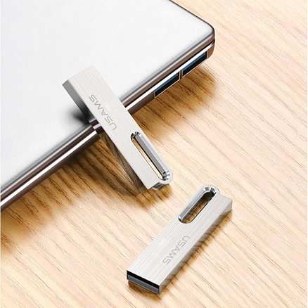 Флешка Usams US-ZB0101 4Gb USB 2.0 металл серебристая