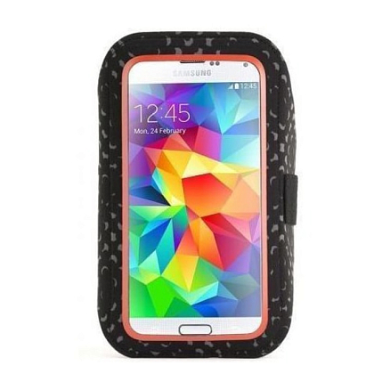 Чехол для Samsung Galaxy S5 G900, Galaxy S6 спортивный наручный Griffin (США) Armband Adidas черно-красный