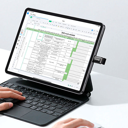 Переходник Type-C - USB 3.1 (папа - мама) хост OTG Baseus Ingenuity Series Mini черный