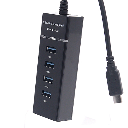 Хаб (разветвитель) Type-C - USB 3.0 (папа - мама) с хабом на 4 порта