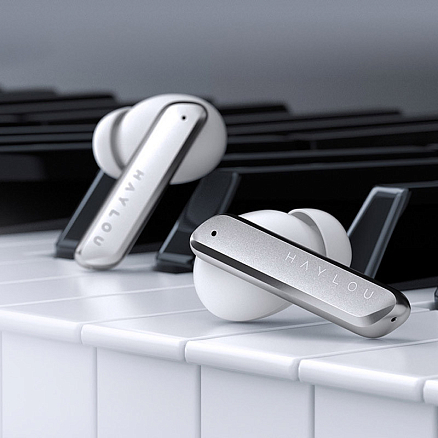 Наушники TWS беспроводные Haylou W1 вакуумные с микрофоном белые