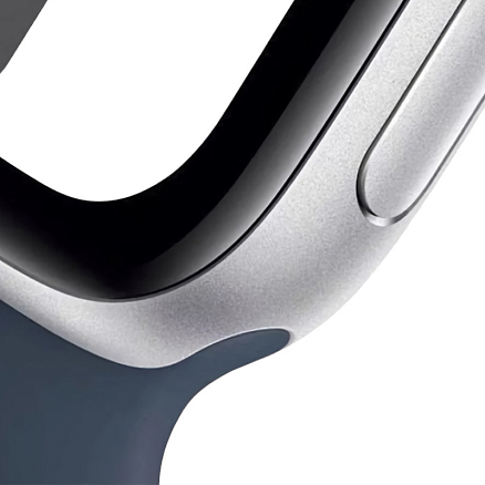 Умные часы Apple Watch SE 2 GPS 2024 40 мм с синим силиконовым ремешком серебристые