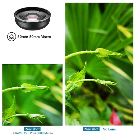 Объектив для телефона универсальный Macro 30-80mm Apexel APL-HD3080