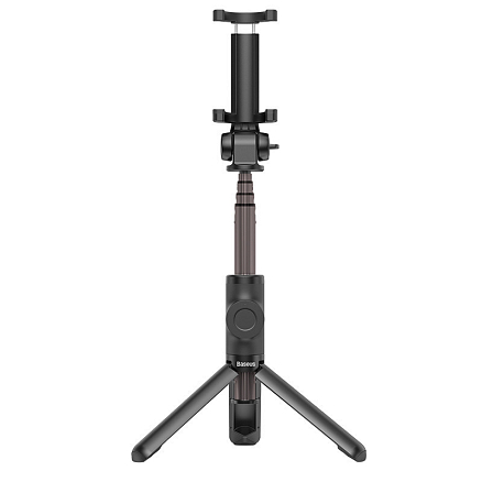 Монопод (палка для селфи) Bluetooth с кнопкой и треногой Baseus Lovely черный