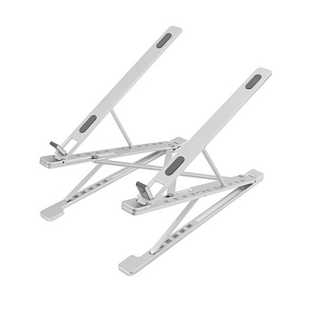 Подставка для ноутбука до 17 дюймов складная Evolution LS112 металлическая серебристая