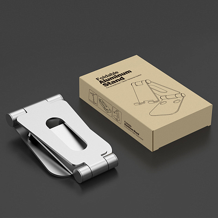 Подставка для телефона или планшета складная SeenDa A001 металлическая серебристая