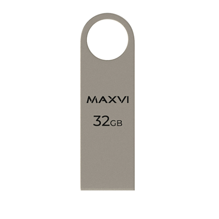 Флешка Maxvi MK 32Gb USB 2.0 металл серебристая