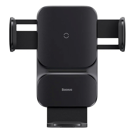 Держатель автомобильный в решетку обдува с беспроводной зарядкой и автоматическим зажимом Baseus CGZX000001 черный