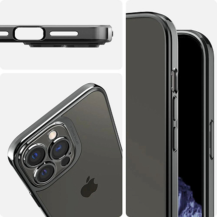 Чехол для iPhone 13 Pro гелевый Spigen Optik Crystal прозрачно-серый