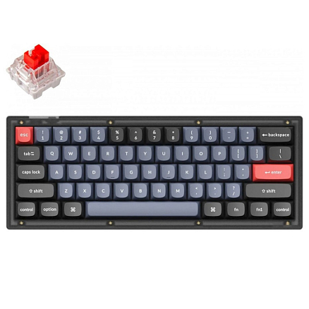 Клавиатура Keychron V4 K pro Red механическая с подсветкой игровая черная