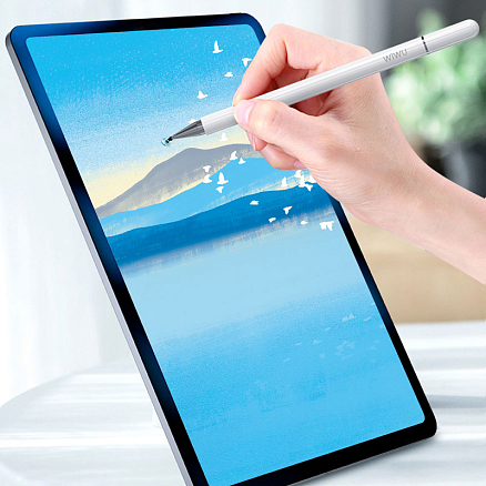 Стилус пассивный универсальный с ручкой WiWU Pencil One белый