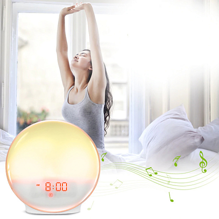 Световой будильник с радио Nova Sunrise & Sunset