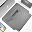 Чехол для Apple MacBook Air 13 (2018-2019) A1932, (2020) А2179, M1 (2020) A2337 кожаный футляр с подставкой WiWU Skin Pro Stand серый