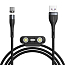 Кабель USB - MicroUSB, Lightning, Type-C 1 м 5А 40W магнитный плетеный Baseus Zinc (быстрая зарядка) черно-серый