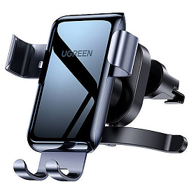 Держатель автомобильный в решетку обдува с гравитационным зажимом Ugreen LP274 серый