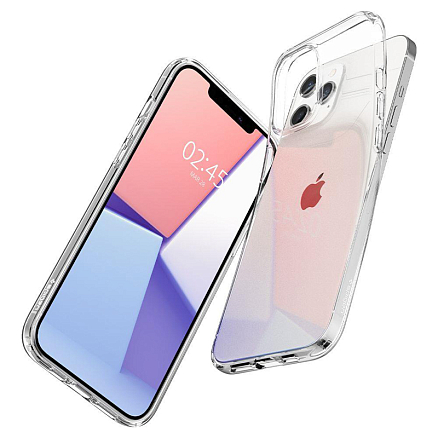 Чехол для iPhone 12 Pro Max гелевый ультратонкий Spigen Liquid Crystal прозрачный