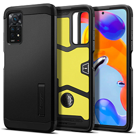 Чехол для Xiaomi Redmi Note 11 Pro, 11 Pro 5G гибридный для экстремальной защиты Spigen Tough Armor черный
