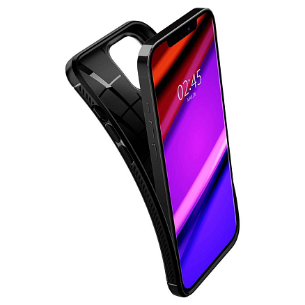 Чехол для iPhone 12 Pro Max гелевый Spigen Rugged Armor черный