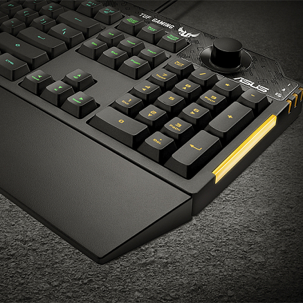 Клавиатура Asus TUF Gaming K1 USB с подсветкой влагозащитная игровая черная