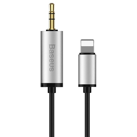 Кабель Lightning - 3,5 мм (папа - папа) Aux 2 м Baseus Enjoy B37 черно-серебристый