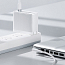 Кабель Type-C - MagSafe для зарядки Macbook длина 2 м 60W магнитный плетеный с L-образным штекером Baseus Zinc белый