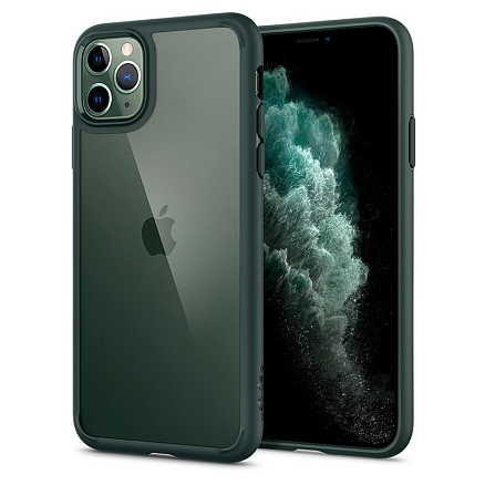 Чехол для iPhone 11 Pro гибридный Spigen Ultra Hybrid прозрачно-зеленый