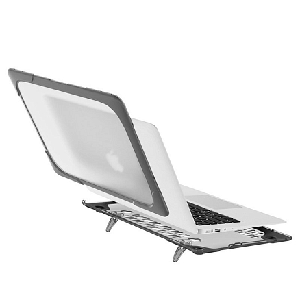 Чехол для Apple MacBook Pro 13 Touch Bar A1706, A1989, A2159, Pro 13 A1708 гибридный с подставкой Nova Ultra Hybrid серый