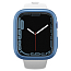 Чехол для Apple Watch 41 мм пластиковый тонкий Spigen Thin Fit синий