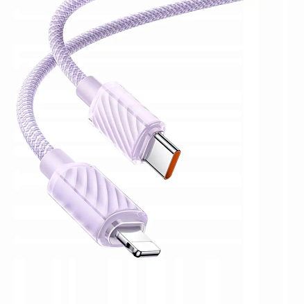 Кабель Type-C - Lightning для зарядки 1,2 м 3А 36W плетеный McDodo CA-3662 (быстрая зарядка PD) фиолетовый