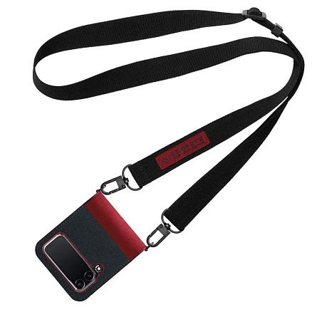 Чехол для Samsung Galaxy Z Flip 4 Spigen Compoty сине-бордовый