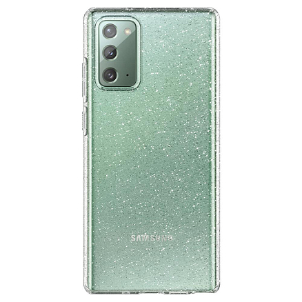 Чехол для Samsung Galaxy Note 20 гелевый с блестками Spigen Liquid Crystal Glitter прозрачный