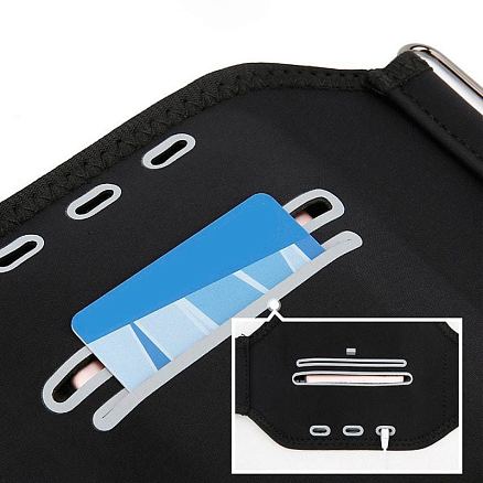 Чехол универсальный для телефона до 5 дюймов спортивный на запястье Baseus Flexible черно-зеленый