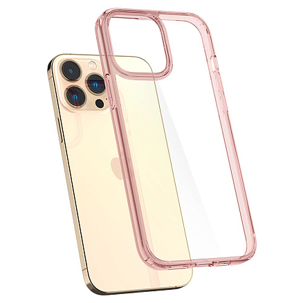 Чехол для iPhone 13 Pro Max гибридный Spigen Ultra Hybrid прозрачно-розовый