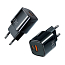 Зарядное устройство сетевое с USB и Type-C входами 33W GaN McDodo CH-0151 (быстрая зарядка PD, QC) черное