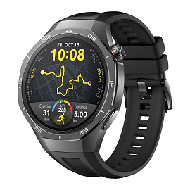 Умные часы Huawei Watch GT 5 Pro 46 мм с силиконовым ремешком черные