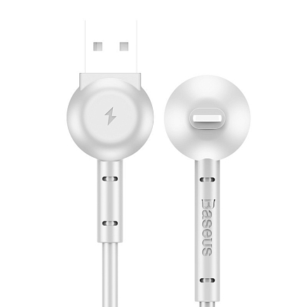 Кабель USB - Lightning для зарядки iPhone 1 м 2.1А с угловым штекером Baseus Maruko белый