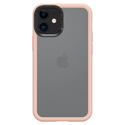 Чехол для iPhone 12 Mini гибридный Spigen Cyrill Color Brick прозрачно-розовый
